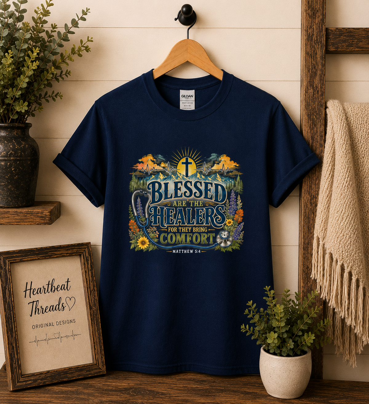 Blessed Are the Healers, For They Bring Comfort — Matthew 5:4 Graphic Tee
