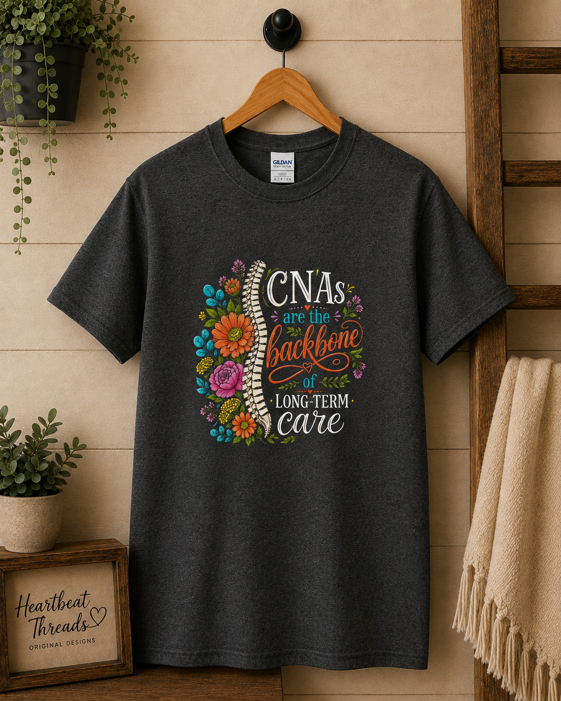 CNAs Are the Backbone of Long-Term Care Floral Graphic Tee